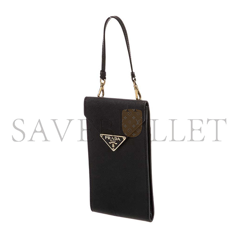 PRADA ENAMELED METAL TRIANGLE PHONE 1BP050 (18*10.5*3cm)